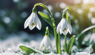 Snow on the ground in February.