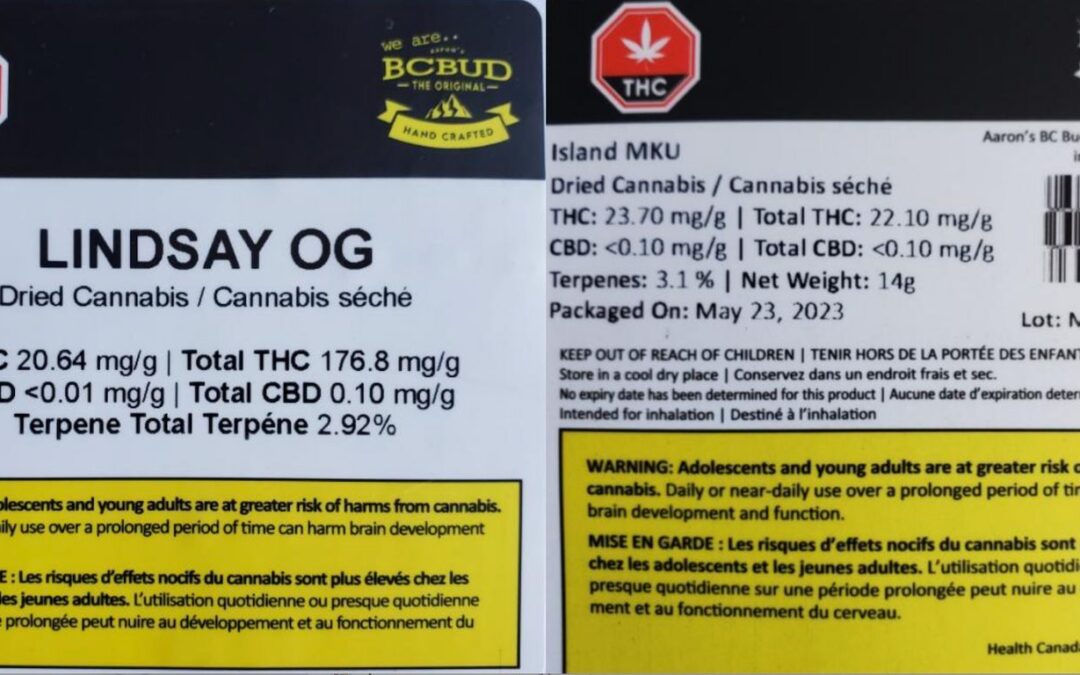 Cannabis recalled for labelling error, THC higher than on package