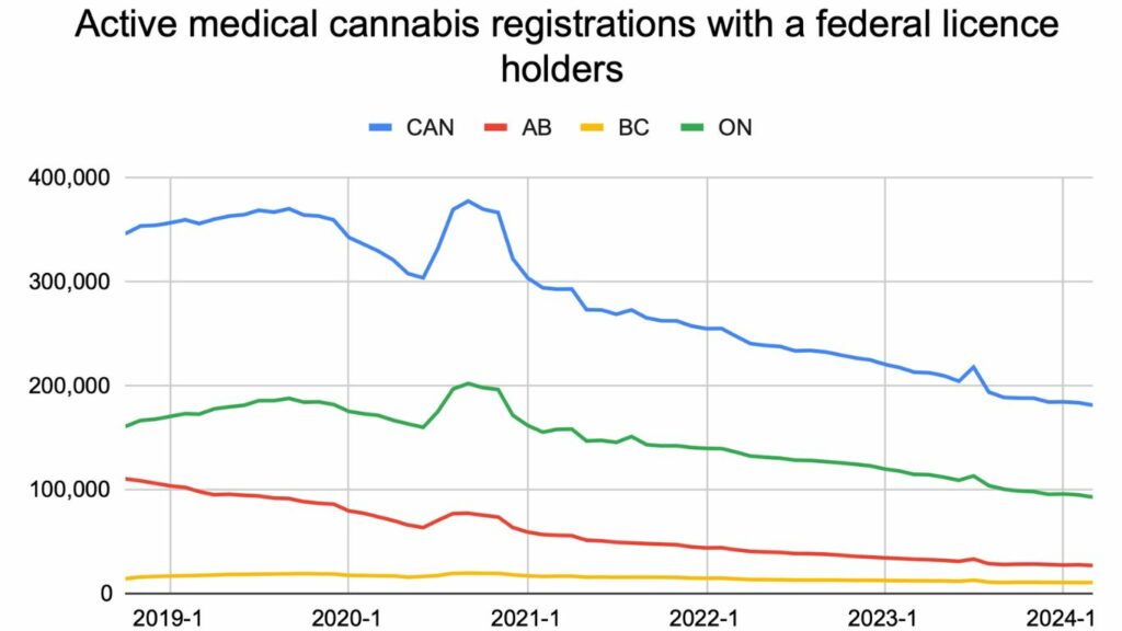 Personal and designated medical registrations increase in early 2024 following years of declines